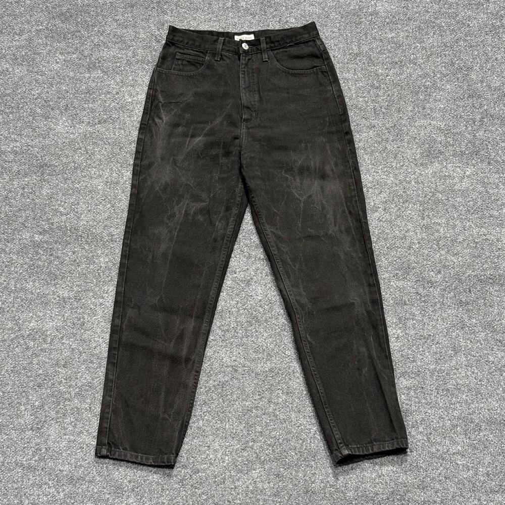 VINTAGE Guess Jeans Womens 27 Faded Black High Rise Tapered Mom Made USA 90s
